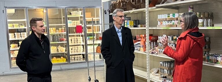 Public officials tour food pantry