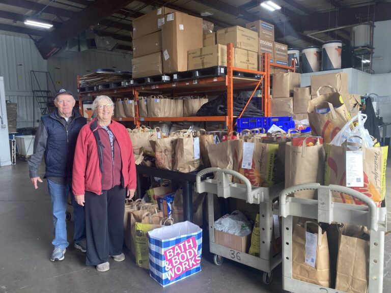 From empty bags to food pantry shelves